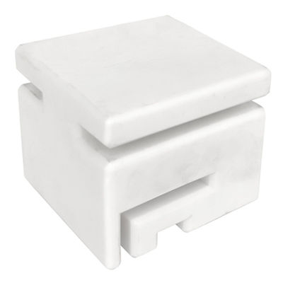 74x76x62.2mm স্লাইডিং গেট নাইলন গাইড ব্লক 75mm সাদা