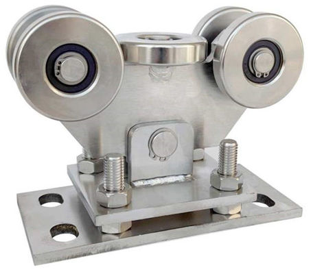 80X80 ট্র্যাকের জন্য SS304 68mm সামঞ্জস্যযোগ্য 5 ক্যান্টিলিভার গেট চাকা
