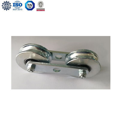 কলা খামারের জন্য চেইন সহ ISO9001 গ্যালভানাইজড কলা ক্যাবলওয়ে রোলার ট্রলি পুলি