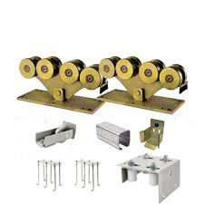 8 চাকা 5 চাকার Cantilever দরজা হার্ডওয়্যার বহিরঙ্গন রূপালী সোনার কিট