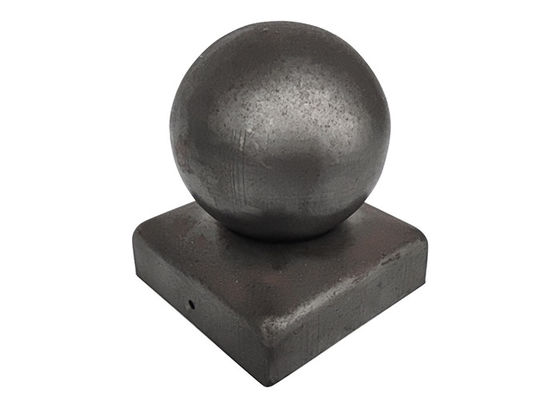 বেড়ার জন্য 100x100 10cmx10cm চূড়ান্ত গোলাকার লোহা মেটাল বল পোস্ট ক্যাপ