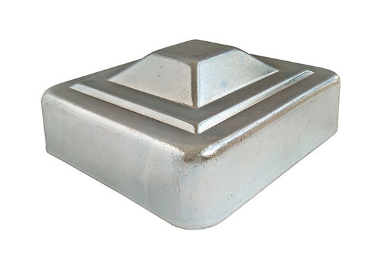 4&quot; 3&quot; গ্যালভানাইজড ফেন্স পোস্ট ক্যাপ 75 মিমি 100 মিমি স্কয়ার গ্যালভানাইজড স্টিল পোস্ট ক্যাপ
