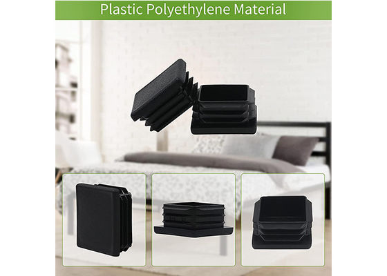 আয়তক্ষেত্রাকার বেড়া পোস্ট ক্যাপ 75mm X 75mm 200x200 4x4 কালো প্লাস্টিক নাইলন
