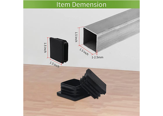 আয়তক্ষেত্রাকার বেড়া পোস্ট ক্যাপ 75mm X 75mm 200x200 4x4 কালো প্লাস্টিক নাইলন
